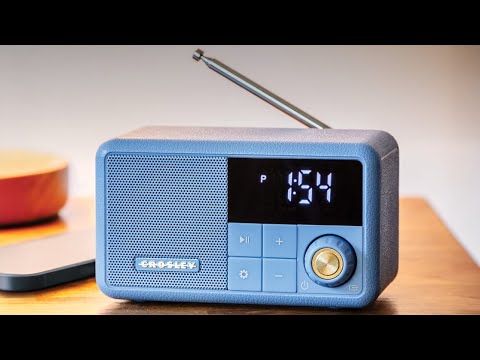 Crosley CR1121A Cooper Radio/Clock Bluetooth Speaker - Pebble-NEW image 6