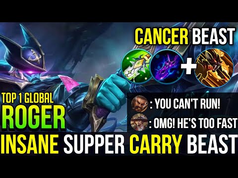 SAVAGE BEAST| Roger Best Build & Gameplay | Top 1 Global Roger | Mobile Legends