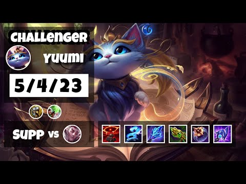 Yuumi Challenger Gameplay S11 Replay 11.13 Support (5/4/23) - KOREAN
