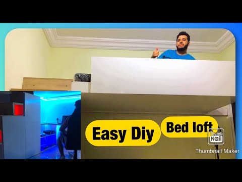 // Ep. 3 //- Loft Bed construction DIY - make It Yourself -Work Space -كيفية تعليق السرير فوق المكتب