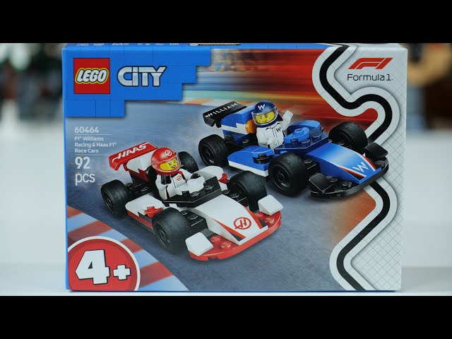 Vídeo relacionado con LEGO City Coches de F1 Williams Racing y Haas F1, Set con Coches de Carreras de Fórmula 1 de Juguete, 2 Maquetas de Vehículos y Minifiguras de Pilotos, Regalo para Niños y Niñas de 4 Años o Más 60464