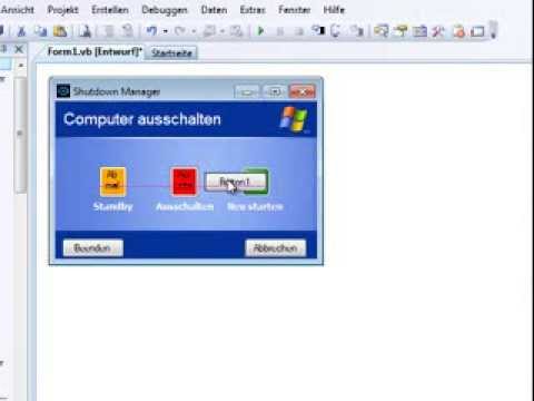 Visual Basic 2008 Shutdown Manager