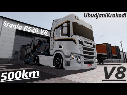 Euro Truck Simulator 2 SP #8 (Scania R520 V8 4x2)  (Timelapse)