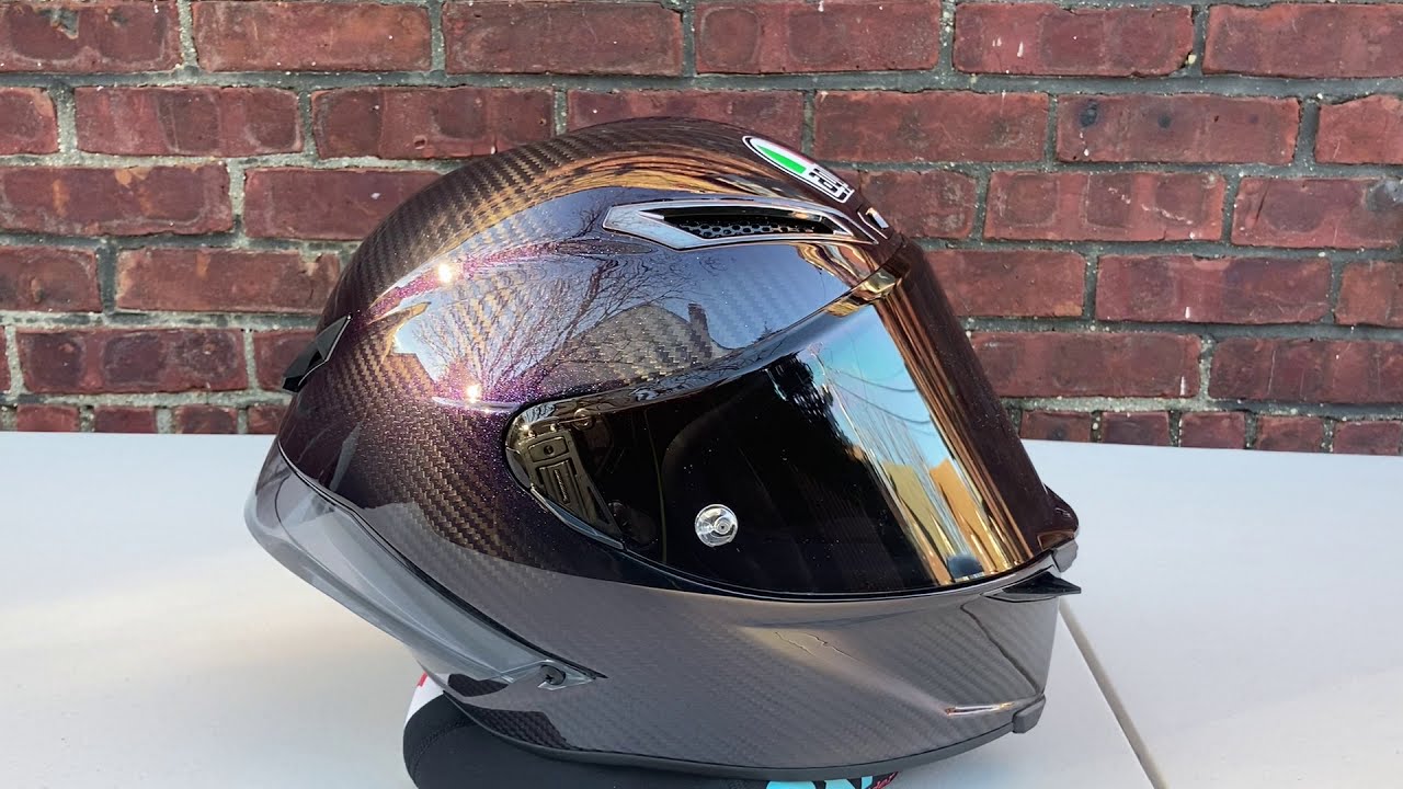 Watch video AGV Pista GP RR Carbon Iridium Helmet - The Most Beautiful Carbon Fiber Helmet Ever Made Now AGV Pista GP RR Carbon Iridium Helmet - The Most Beautiful Carbon Fiber Helmet Ever Made