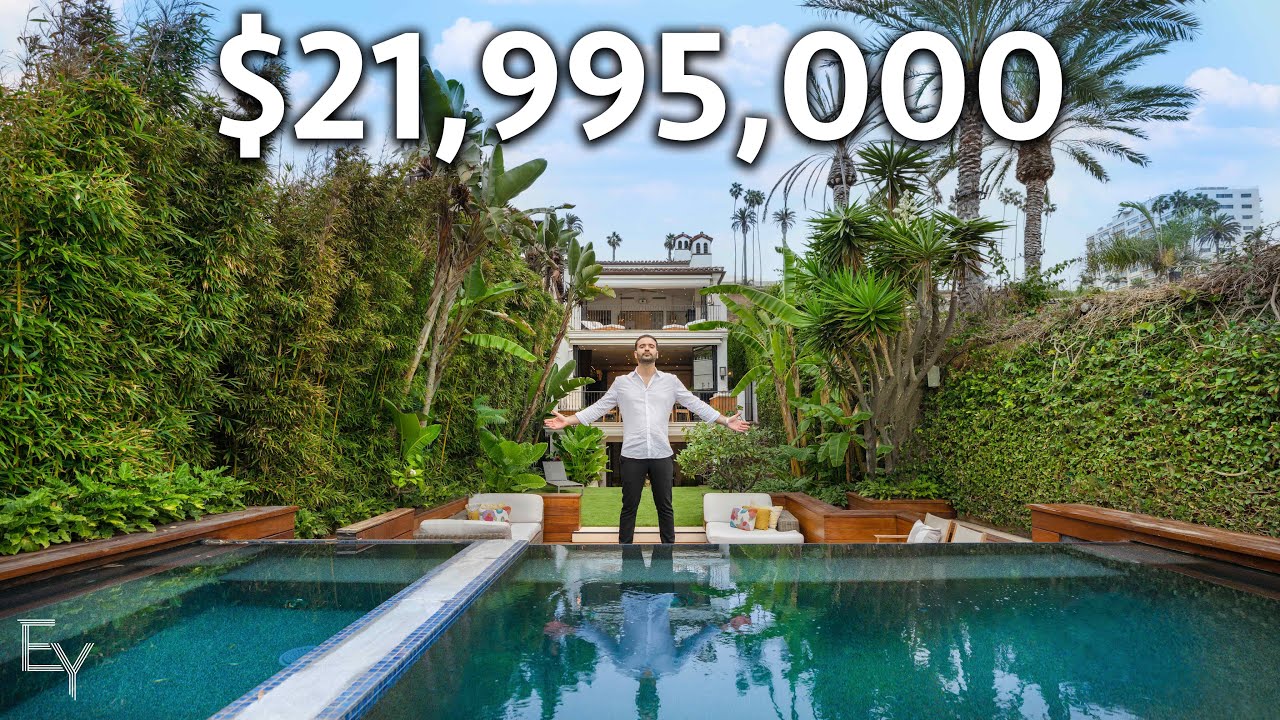 Inside CALIFORNIA Beachfront Home With a TROPICAL Garden!