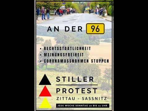 An der B96 Stiller Protest von Zittau bis Sassnitz . Mitschnitt Strecke Bautzen Zittau am 10.05.2020