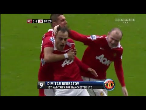 Manchester United 3-2 Liverpool Semua Gol & Cuplikan Lengkap - Hattrick Pertama Berbatov 2010