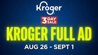 *MEGA SALE* Kroger FULL Ad Preview for 8/26-9/1 | NEW Weekly Digitals & 3 DAY SALE