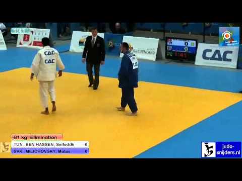 Judo 2012 World Cup Oberwart: Ben Hassan (TUN) - Milichovsky (SVK) [-81kg]