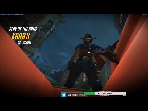 Overwatch Kabaji Playing Mccree Like F.cking Human Aimbot -POTG-