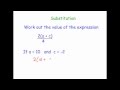 Substitution into Expressions