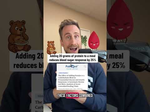 Add 20 Grams Of Protein To Reduce Blood Sugar Spikes By 25% #protein