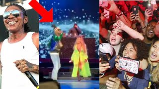 Nicki Minaj &amp; Stylo G First Time Performing Touch Down | Look at Crowd Reaction Vybz Kartel!