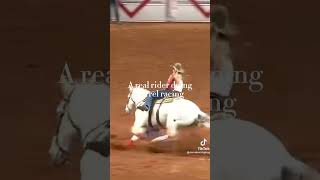 A real rider vs a “real” rider barrel racing. #barrelracing #horse #western #shorts #equestrain