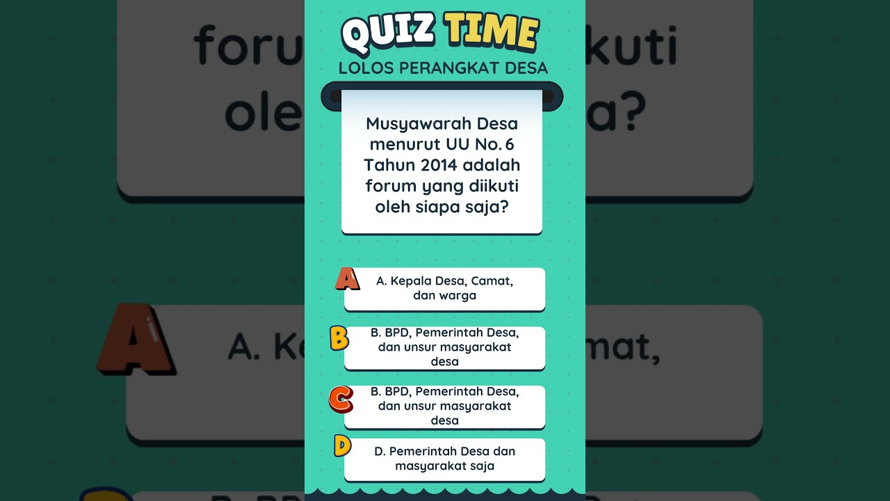 SOAL UJIAN PERANGKAT DESA #belajar #perangkatdesa