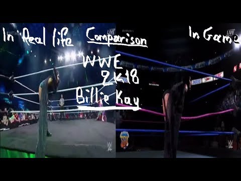 WWE 2K18 Billie Kay In Game vs In Real Life ENTRANCE COMPARISON