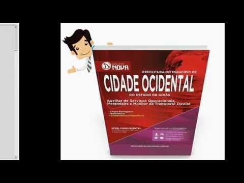 Apostila Cidade Ocidental - GO 2015 - Auxiliar de Serviços, Merendeira e Monitor de Transporte