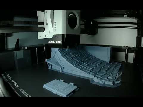 Time Lapse of Printing of Hag Hut (Roof D) on the Bambu X1C. .4mm nozzle. 18 Hour Print 8/29/23.