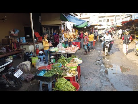 Toul Pongro Market Food Scenes - Cambodian Market In Phnom Penh City