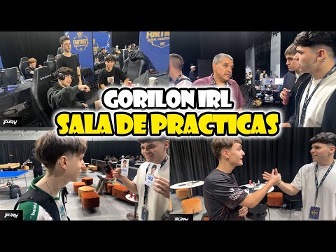 GORILON IRL EN LA SALA DE PRACTICAS DEL MUNDIAL DE FORTNITE🏆PETERBOT, CLIX, K1NG Y MAS | COMPLETO