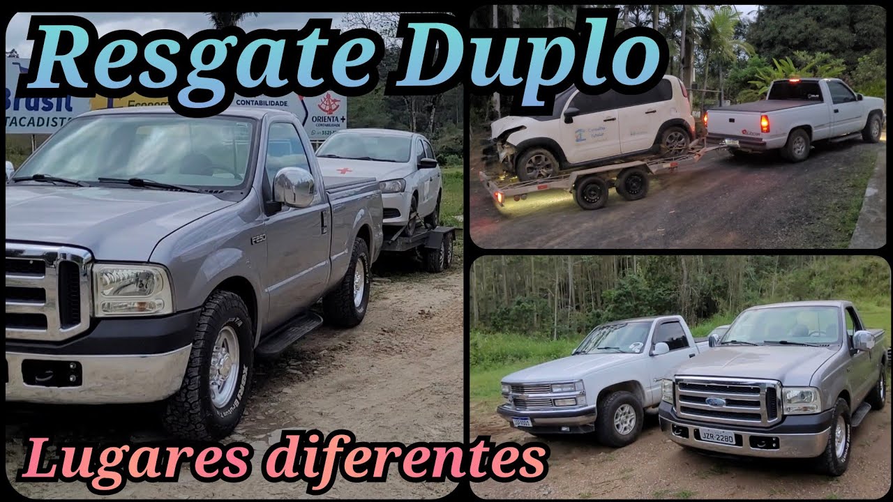Resgate Duplo, pátios diferentes, de f250 e silverado