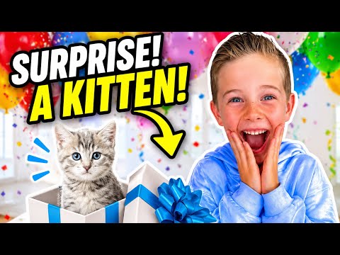 We Surprised Him With A KITTEN For His Birthday!! *EMOTIONAL*