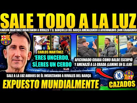 GRABAN COMO EL BANQUILLO DEL BARÇA ESCUPIÓ Y AMENAZO A AFICIONADO ¡Y AUDIOS DE CARLOS MARTINEZ!
