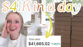 How I made $41K in a day! And how TikTok shop is working for my business - small business vlog
