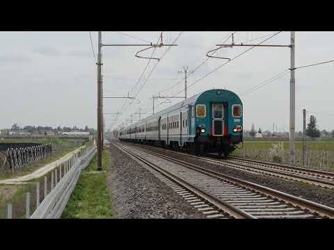 E464 090 con Regionale Veloce 11539 in linea presso Castel Bolognese