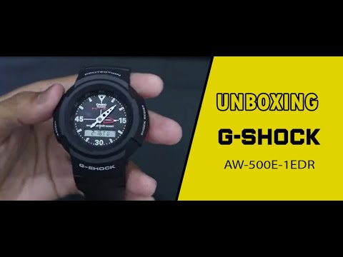 JAM TANGAN CASIO G-SHOCK AW 500E 1EDR / AW-500E-1EDR UNBOXING - JAMTANGANORIGINAL