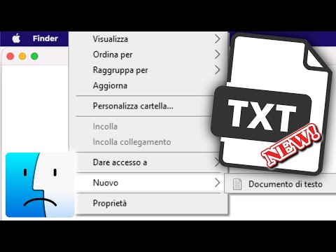 Mac Os: Creare un nuovo file di testo direttamente dal Finder