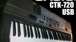 Video thumbnail for CASIO CTK-720 (USB) by Keyboards - review - repair