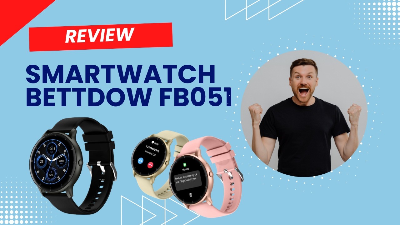 Miniatura da avaliação em vídeo de Smartwatch Bettdow FB051 Preto com Tela de 1,28 Polegadas e IP67