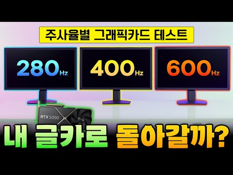 600Hz 글카 뭐 씀?(주사율별 그래픽카드 테스트)