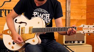 Video thumbnail for Gretsch G6136T White Falcon with Bigsby Player Edition by Peach Guitars