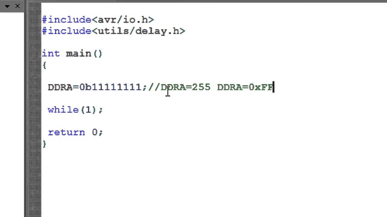 AVR Basic Input Output (Part 1)