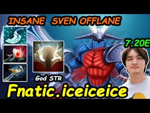 Fnatic Iceiceice - [Sven] OFFLANE INSANE DAMAGE Vs Meracle- | Dota2 7.20 Rank