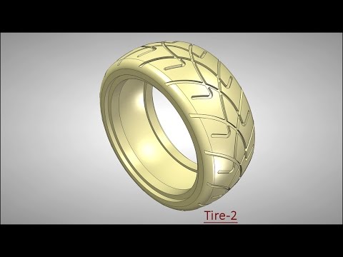🔖  'Tire 2' modeling Tutorial with 'Autodesk Inventor, Solidworks and Siemens Nx'