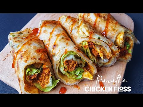 5 Ingredients Quick And Easy Chicken Floss Paratha |Roti Canai Serunding Ayam |Tasty Kid's Breakfast
