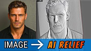 3D Relief Model from IMAGE For CNC ENGRAVING, with Vistasculpt AI