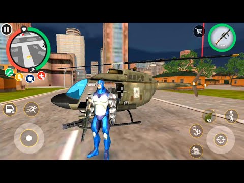 Rope hero vice town new game | Rope hero arms herself vs robot army tank | Games on