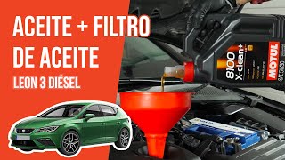 Youtube thumbnail of video "Cambio de aceite y de filtro de aceite Leon 3 1.6 TDI 🛢"