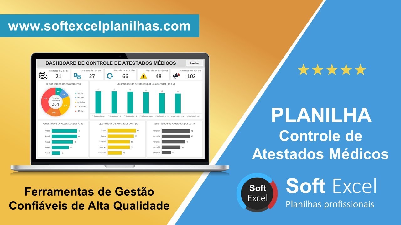 Planilha de Controle de Atestados Médicos em Excel