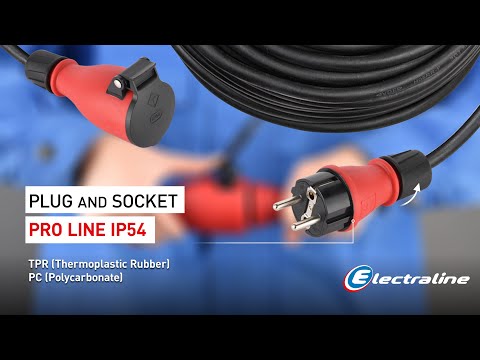 Миниатюра изображения товара Розетка силовая Electraline 55083 (красный/черный)