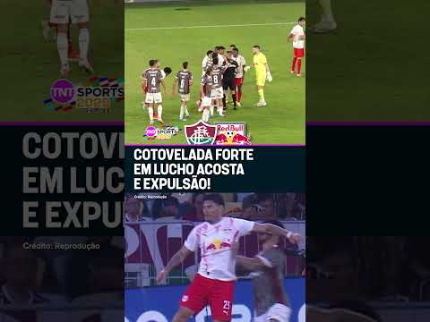 VERMELHO DIRETO! LUCHO ACOSTA RECEBE COTOVELADA E JOGADOR DO BRAGANTINO É EXPULSO #shorts