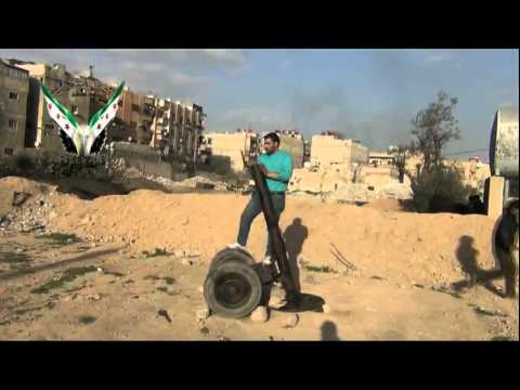 استهداف مقر المخابرات الجوية وكراجات العباسيين في مدينة دمشق بقذائف الهاون من قبل كتيبة أسامة بن زيد وعدد من الكتائب