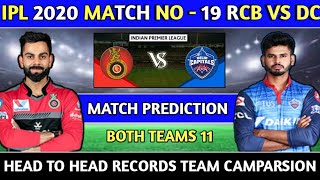 #IPL 2020 DC VS RCB Full Match Camparsion