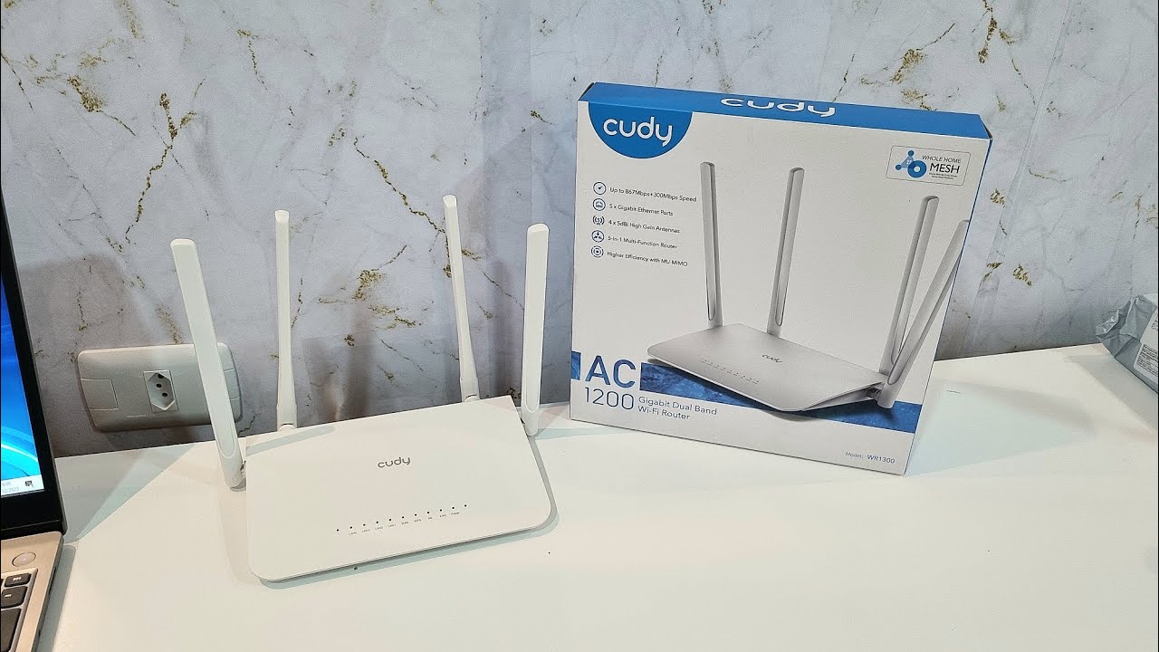 Routeur Mesh Gigabit Cudy Dual Band WiFi 5 1200 Mbps 5 dBi video thumbnail