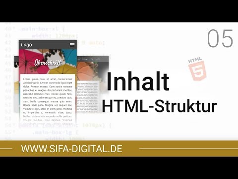 Responsive Webdesign: Inhalt HTML-Struktur erstellen #05 (4K) | SIFA Digital