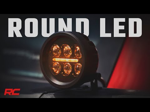 3.5-in Black Series Round LED Lights with Amber DRLs
